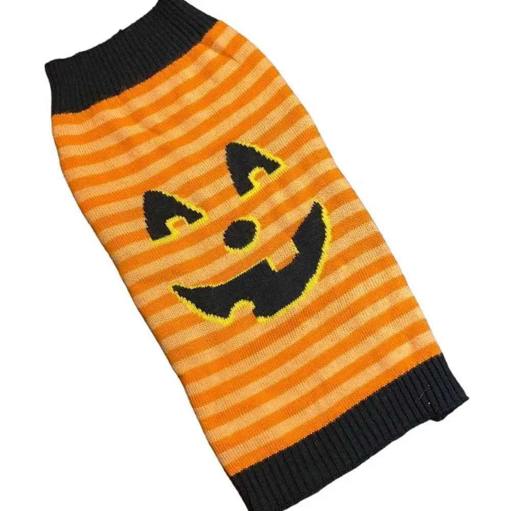 Jack-o-Lantern Dog Halloween Sweater - Picture 2 of 8